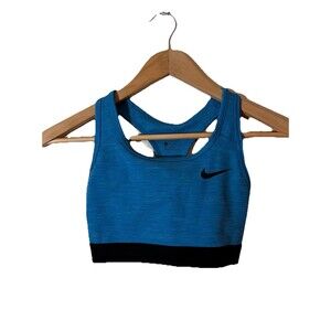 Nike Dri Fit Girls Sports Bra - blue - Size XS